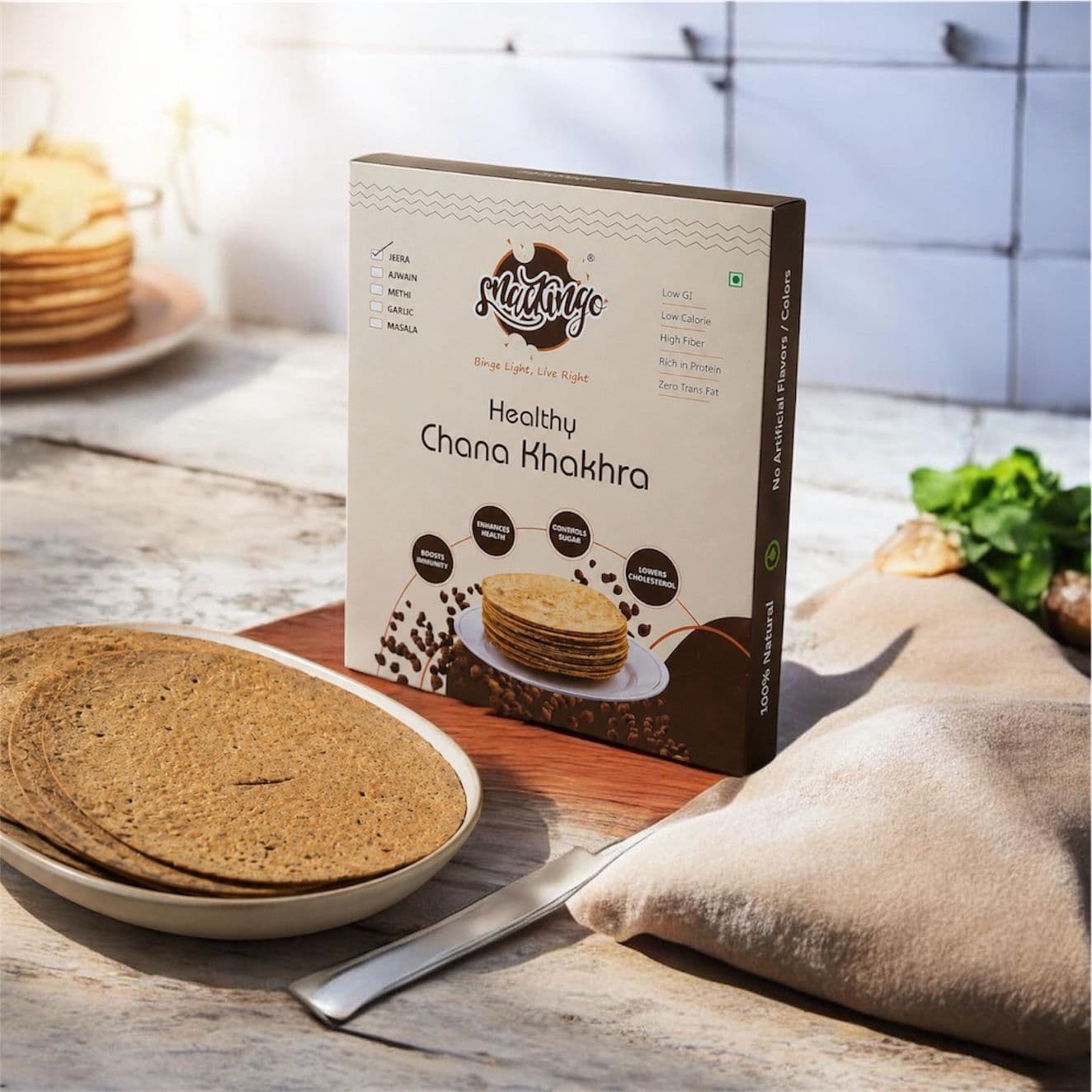 Healthy Chana Khakhra – Jeera
